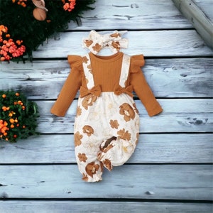 0-2 years Newborn Girls Toddler Autumn Romper | Fall Outfit For Girls | Pumpkin Patch Outfit | Fall Bodysuit Baby Girl