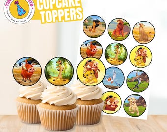 Lion King Cupcake Toppers: Printable Toppers (Digital Download)