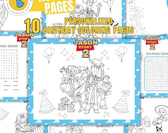 Toy Story Birthday Coloring Pages: Printable Party Activity (Digital File)