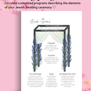 Jewish Wedding Ceremony Program
