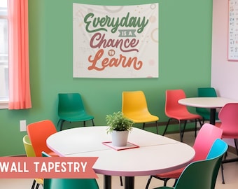 Jeder Tag ist eine Chance zu lernen Schuldekoration, Wandbehang für Klassenzimmer, tolles Banner für Klassenzimmer, Geschenk für Lehrer