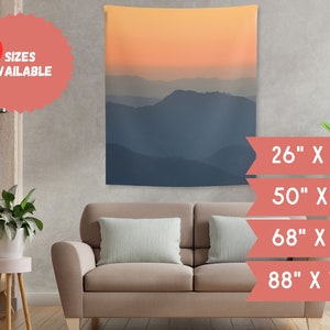 Mountain Sunset Wall Tapestry, Home Wall Decor, Beautiful Scenery