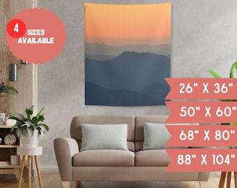 Mountain Sunset Wall Tapestry, Home Wall Decor, Beautiful Scenery