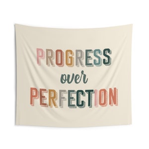 BOHO Classroom Decor | Progress Over Perfection| Teacher Decor | Classroom Décor | Motivational Theme | Classroom Tapestry