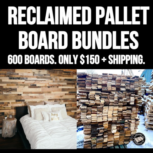 600 Pallet Board Bundle Only 150 Bucks + Frieght *READ DESCRIPTION* - For Pallet Walls and Pallet DIY Home Decor