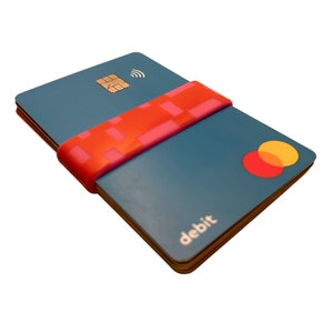 Banda delgada minimalista para billetera BANDit: banda elástica con clip para dinero en efectivo y tarjetas de crédito, porta billetes de silicona