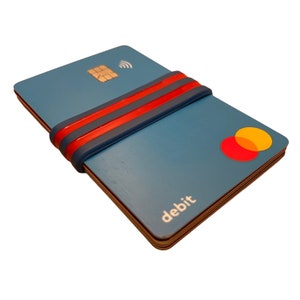 Banda delgada minimalista para billetera BANDit: banda elástica con clip para dinero en efectivo y tarjetas de crédito, porta billetes de silicona