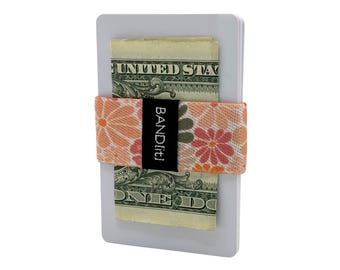 BAND[it] Slim Fabric Band Wallet for Cards and Cash- Flowers