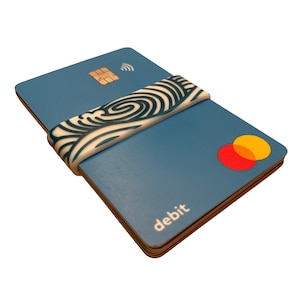 Banda delgada minimalista para billetera BANDit: banda elástica con clip para dinero en efectivo y tarjetas de crédito, porta billetes de silicona