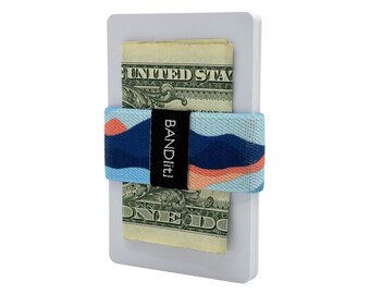 BAND[it] Slim Fabric Band Wallet for Cards and Cash- Mountains