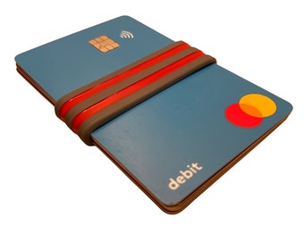 BANDit Minimalist Wallet- Gray/Red Stripes