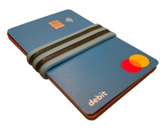 BANDit Minimalist Wallet- Blue/Green Stripes