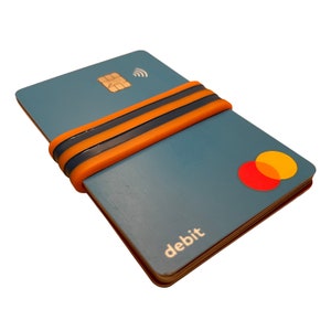 Banda delgada minimalista para billetera BANDit: banda elástica con clip para dinero en efectivo y tarjetas de crédito, porta billetes de silicona
