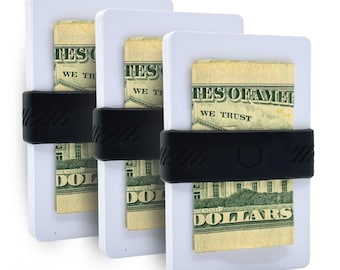 BAND[it] Slim Silicone Band Wallet 3 Pack– Black