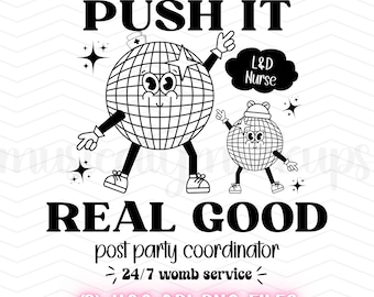 L&D Nurse PNG, Labor and Delivery Nurse PNG, Mother Baby Nurse Png File, Retro Postpartum Nurse Digital Download