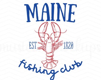 Fisherman Aesthetic PNG, Maine Fishing Club, Lobster PNG, Fisherman Core Png File, Tinned Fish Png, Les Lobster Png, Coastal Granddaughter