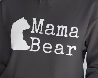 Mama Bear Hoodie: Unisex Cotton-Blend Mom Sweatshirt