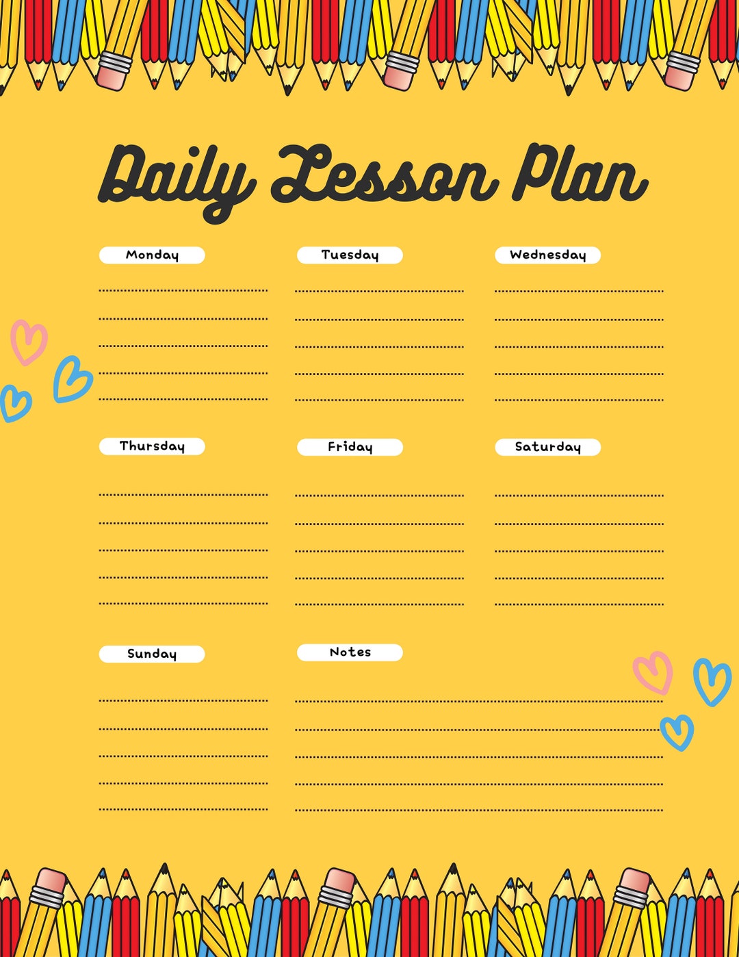 Lesson Plan Template Lesson Planner Printable Homeschool Etsy lesson-plan-template-lesson-planner-printable-homeschool-etsy