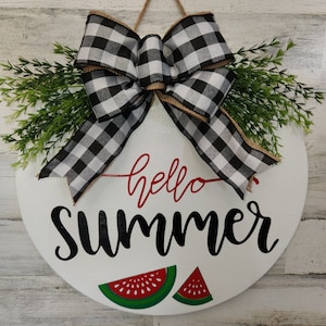 Watermelon Welcome Sign: Summer Front Door Decor