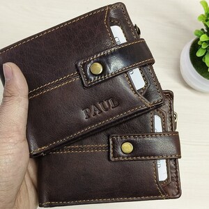Personalized Wallet,Mens Wallet,Embossed Wallet,Groomsmen Wallet,Leather Wallet Custom Wallet,Boyfriend Gift for Men,Father Day Gift for Him