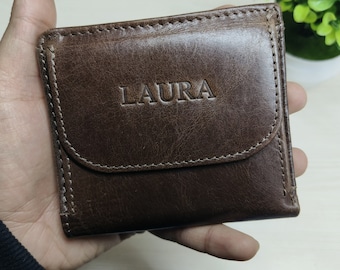 Personalized Wallet, womens Wallet, Embossed Wallet, unisex Wallet,Leather Wallet Custom Wallet, girlfriend Gift for women, Gift for Him
