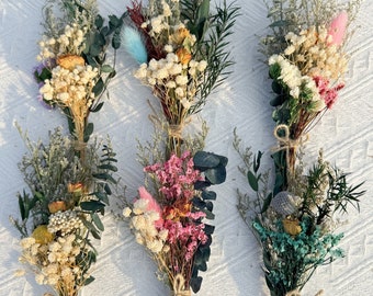 Letterbox Dried Flowers,Small Dried Flower Bouquet,Natural Plants Bouquet,Boho Decor,Mini Dried Bouquet,Bridesmaid Bouquet,Mothers Day Gifts