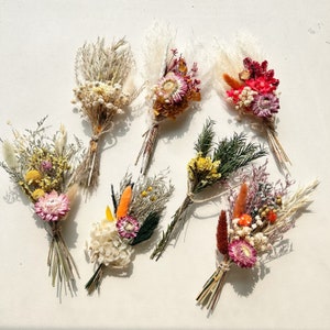 Mini Dried Flower Bouquet,Natural Flower Bouquet,Boho Wedding Flower,Letterbox Gift,Table Decor,Small Dried Flower,Boho Decor,Flower Gifts