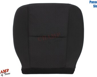 2007-2014 GMC Sierra SLE SLT Z71 Passenger Side Bottom Cloth Seat Cover, Black