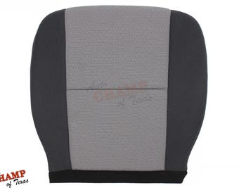 2007-2014 GMC Sierra SLE SLT Z71 Driver Side Bottom Cloth Seat Cover, Black & Gray