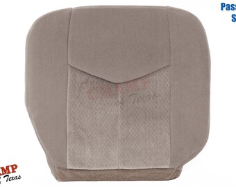 2003-2007 GMC Sierra SLE SLT Z71 Passenger Side Bottom Cloth Seat Cover, Tan