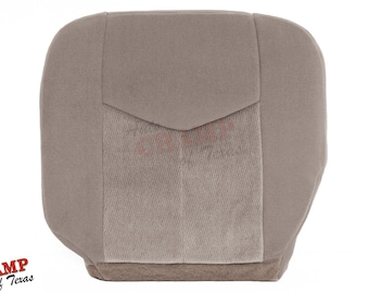 2003-2007 GMC Sierra SLE SLT Z71 Driver Side Bottom Cloth Seat Cover, Tan