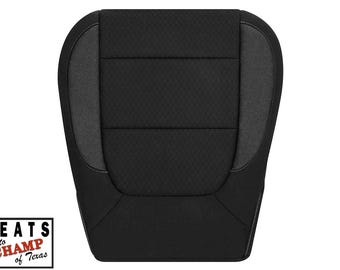 2019-2024 GMC Sierra SLT Pro SLE Driver Side Bottom Cloth Seat Cover, Black