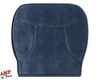 1992-1993 Ford Bronco XLT Driver Side Bottom Replacement Cloth Seat Cover: Blue