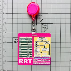 Registered Respiratory therapist Badge, RRT Badge / Vent Setup (Pink)