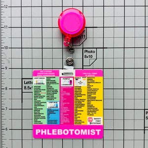 Phlebotomist Specimen Badge (Horizontal - Pink)