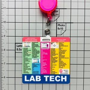 Lab Tech Specimen Badge.  Specimen Badge (Blue)