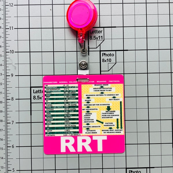 Registered Respiratory Therapist, RRT Badge (Pink)