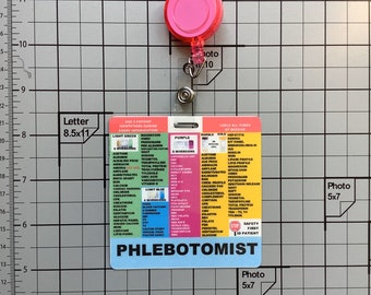 Phlebotomist Badge, Blood tubes, Specimens