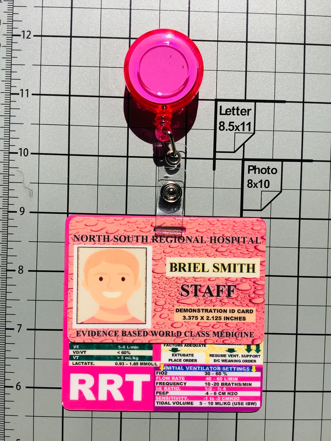 Registered Respiratory Therapist Badge, RRT Badge / Vent Setup (pink ...