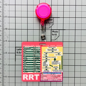 Registered Respiratory Therapist Badge, RRT Badge / Vent Setup (Red)