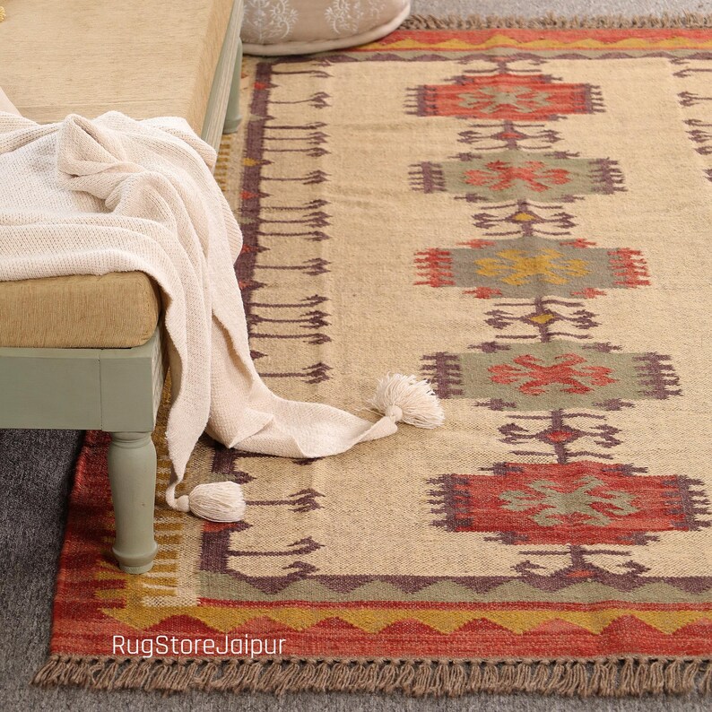 Handmade Navajo Kilim Rug, Aztec Rug, Accent Rug, Outdoor Rug/indoor ...