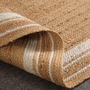 Custom Size Rug Natural Jute Rug Jute Braided Rug Bohemian Jute Rug Rectangular Jute Rug, Boho Decor Rug, Jute Area Rug, Square Jute Rug