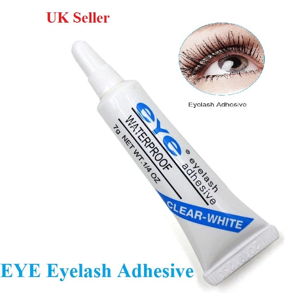 EYE Eyelash Glue Adhesives, 1 Tube,  Strong,  Clear,  Waterproof, Lash Makeup, Genuine UK Seller