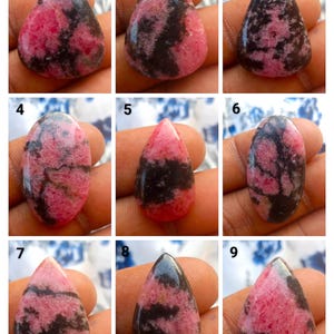 Top 100% Natural Pink Rhodonite Stone Wholesale Rhodonite Cab Crystal,Rhodonite Pendalt Necklace RhodoniteCrystal Cabochon Pink HealingStone