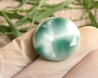 33 Cts. Natural Hemimorphite cabochon Designer Hemimorphite gemstone Crystal For Jewelry making supply Flat Back Hemimorphite gift she & her