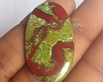 38 Cts.Natural Dragon Blood Jasper Cabochon, Dragon Blood Jasper Gemstone, Dragon Jasper Jewelry, Dragon Blood Jasper, Hand Polish Cabochon,