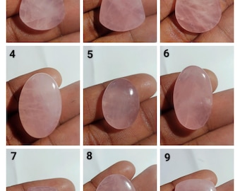Cabochão de quartzo rosa natural: pedra preciosa rosa para fazer joias