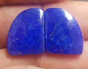 Natuurlijk blauw paar lapis lazuli edelsteen paar lapis lazuli steen blauw paar steen platte achterkant blauw lapis paar nieuw paar steen (paar als afbeelding