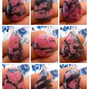 Top Quality Pink Rhodonite Stone Wholesale Rhodonite Cab,Bulk Crystal,Rhodonite Pendalt Necklace RhodoniteCrystal Cabochon Pink HealingStone
