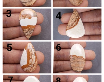 Lotes de cabujones de jaspe natural de primera calidad - Piedra preciosa de jaspe con imagen - Piedra preciosa suelta de jaspe con imagen - Piedra preciosa de jaspe con imagen